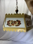 Vtg Hexagon Yellow Orange Rooster Retro Ceiling Light Untested 1970 Sears?. Fixed Price $195.00.
