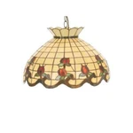 Meyda Lighting 20'W Roseborder Pendant, Beige Burgundy 59 Pink - 19137. Fixed Price $597.60.
