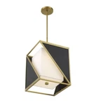 Four Light Semi Flush Mount In Sand Coal W/ Gold Leaf By Metropolitan Brookcrest. Fixed Price $524.00.
