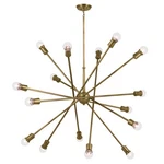 Natural Brass 16 Light Chandelier From The Armstrong Collection. Fixed Price $1099.99.