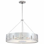 George Kovacs P1093-077 5 Light Drum Pendant In Chrome. Fixed Price $269.99.