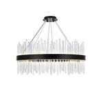 Elegant Lighting 3000D32 Dallas 18 32"W Crystal Drum - Black. Fixed Price $1790.00.