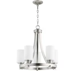 Quorum 6207-5-65 Lancaster 21" 5-LIGHT Chandelier Satin Nickel. Fixed Price $510.00.