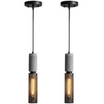 Adcthome Concrete Linear Pendant Light With Metal Mesh Shade,modern Industr.... Fixed Price $112.79.