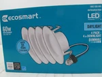 Ecosmart In. White Integrated Led Recessed Trim, Daylight (4-PACK). Fixed Price $39.65.