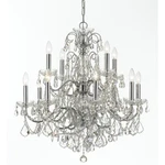 Crystorama Imperial 12 Light Crystal Chrome Chandelier 3228-CH-CL-MWP. Fixed Price $1198.00.