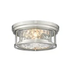Z-lite Clarion Light Flush Mount, Brushed Nickel/clear 493F2-BN. Fixed Price $221.00.