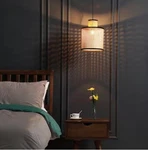 Vidalite Modern Bohemian 1-LIGHT 2 Tier Mini Pendant Light, Pvc Rattan Shade. Fixed Price $49.99.