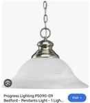 Progress Lighting P5090-09 Pendant Brushed Nickel 1-LIGHT Bell Shade. Fixed Price $25.00.