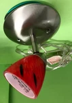 Cal Lighting SL-954-1-BS/RDS Spot Red Brushed Steel 50W Plug Or Hardwire. Fixed Price $39.99.