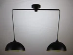 Adsensty 2-LIGHT 34.64 In. Black Modern Dome Pendant With Metal Shade. Fixed Price $62.95.