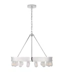 Ralph Lauren Roark 30" Modular Ring Chandelier Polish Nickel Ceiling Light. Fixed Price $1000.00.