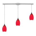 Elk Lighting 10209/3L-POM Tranquility 3-LIGHT Linear Pomegranate Pendant. Fixed Price $87.99.