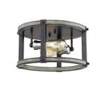 Kirkland 2-LIGHT Flush Mount Ceiling Ashen Barnboard. Fixed Price $172.00.