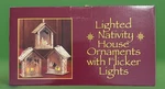 Three Kings Gifts - Lighted Nativity House Ornaments With Flicker Lights New!. Fixed Price $16.00.