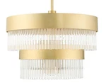 Livex Lighting 49824 Norwich 5 20"W Crystal Drum Chandelier - Gold. Fixed Price $1229.96.