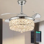 Dumaiway 48" Dimmable Fandelier Crystal Ceiling Fans With Lights,invisible Re.... Fixed Price $311.50.