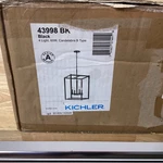 Kichler 43998 Crosby Light 16"W Taper Candle Pendant - Black. Fixed Price $199.99.