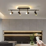 4-LIGHT Track Lighting Ceiling W/rotatable Lamp Head&remote Spotlight Home. Fixed Price $99.99.