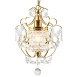 Modern Gold Mini Chandelier, Crystal Light Fixtures Ceiling Mount 1 Sma.... Fixed Price $68.07.