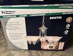Hardware House Bristol Light Chandelier, 24"X15", Satin Nickel. Fixed Price $29.95.