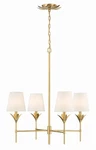 Antique Gold Four Light Chandelier From The Broche Collection. Fixed Price $498.00.