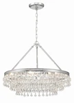Polished Chrome Six Light Chandelier From The Calypso Collection. Fixed Price $998.00.
