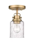 Kinsley 1-LIGHT Flush Mount Ceiling Heirloom Gold. Fixed Price $98.00.