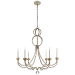 Niermann Weeks Milan 6LT Chandelier In Venetian Silver, 38". Fixed Price $3412.50.