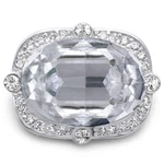 Gorgeous Fine Cubic Zirconia .925 Sterling Silver Pendant. Fixed Price $45.15.