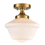 Samteen Gold Semi Flush Mount Ceiling Light Modern Schoolhouse .... Fixed Price $143.51.