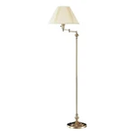Benjara 150 Watt Metal Floor Lamp With Swing Arm And Fabric Conical Shade- Gold. Fixed Price $270.99.