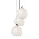 Innovations Lighting 113B-3P-14-19 White Mouchette Pendant Brass. Fixed Price $654.72.