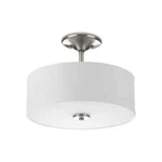 Progress Lighting Inspire 13 In. Brushed Nickel Led Semi-flush Mount Linen Shade. Fixed Price $29.15.