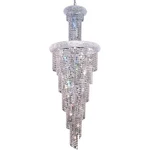 Elegant Lighting V1800SR22C/RC Spiral Foyer Pendant Chrome. Fixed Price $1716.00.