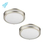 Led Ceiling Flush Mount Light Brushed Nickel 2-PACK 10''/12"/14". Fixed Price $35.99.