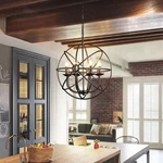 Modern Pendant Light Fixture Cage Chandelier Ceiling Lamp Globe Round Hanging. Fixed Price $180.49.