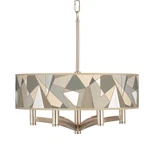 Modern Mosaic Ava 6-LIGHT Nickel Pendant Chandelier. Fixed Price $349.99.