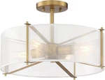Designers Fountain Daybreak 4-LIGHT Semi Flush Ceiling Old Satin Brass. Fixed Price $264.00.