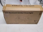 (6 Pack) Popanu 3" Led Recessed Gimbal Downlight Rotatable Gold 8W Junc Box. Fixed Price $54.95.