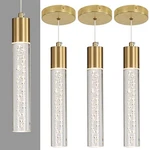 3 Pack Modern Kitchen Island Hanging Light, Gold Led Pendant Lights Fixture, .... Fixed Price $158.59.