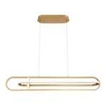 Eurofase Demark Linear Led Chandelier, Satin Gold/frosted 37039-028. Fixed Price $1072.00.