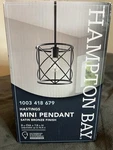 Hampton Bay Hastings 1-LIGHT Satin Bronze Ceiling Pendant New. Fixed Price $15.88.