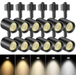 12 Pack Dimmable Led Track Light Heads, 5 Colors, 800LM, Flicker Free. Fixed Price $69.95.