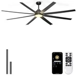 Ceiling Fan 84 Inch Blades Remote App Control Black ZS106 Phylluz Lights. Fixed Price $259.99.