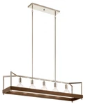 Kichler 52091AUB Tanis Light 48" Wide Linear Chandelier Auburn Stained Finish. Fixed Price $504.87.