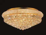 Palace Bagel 28" 15 Light Crystal Chandelier Flush Mount Ceiling Gold. Fixed Price $896.25.