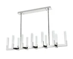 Chandelier Chrome Foyer Dining Room Or Kitchen Island Ceiling Light Fixture 54". Fixed Price $1351.76.