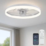 Fszdorj 20 Ceiling With Light, Upgraded Low Profile Fan, Flush Mount Ce.... Fixed Price $173.99.