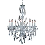 Elegant Verona Light 28" Royal Cut Chandelier, Chrome/clear 7958D28C-RC. Fixed Price $584.00.